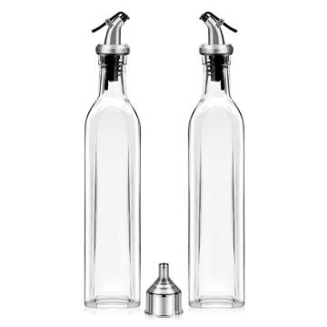 Transparent Glass Oil Bottle Household Leakproof Seasoning Glass Bottle